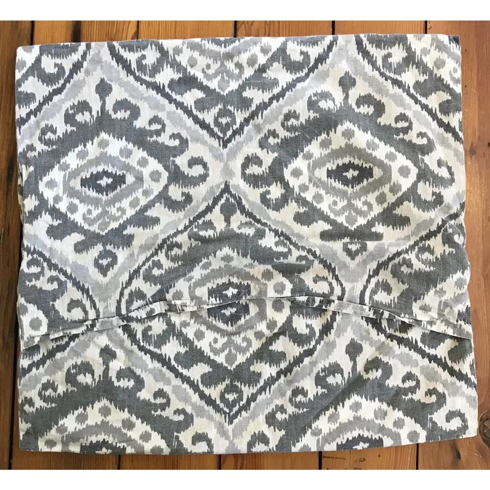 Set Pair 2 Euro Style Damask Gray Cotton Canvas Throw Pillow Cases 22